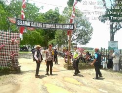 Patroli Wisata Lebaran, Pospam Simpang Randu Polres Lampung Tengah Pastikan Keamanan Pengunjung