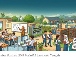 Bantuan Operasional Satuan Pendidikan (BOSP) di SMP Ma’arif 9 Seputih Banyak, Kabupaten Lampung Tengah, menjadi sorotan