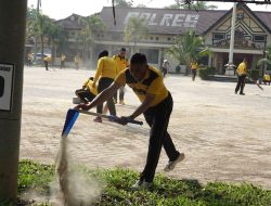 Korve Bersama, Personel Polres Lampung Tengah Ciptakan Lingkungan Kerja Sehat dan Nyaman
