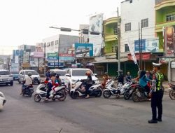 Pam Rawan Pagi Jadi Garda Terdepan Polres Lampung Tengah Ciptakan Kamseltibcar Lantas