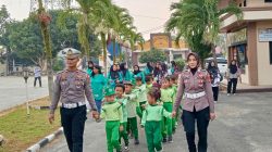 Penuh Keceriaan, Murid TK Al Falah Kunjungi Polres Lampung Tengah Lewat Program Polsana