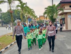 Penuh Keceriaan, Murid TK Al Falah Kunjungi Polres Lampung Tengah Lewat Program Polsana