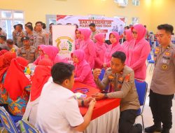 Sambut Hari Bhayangkara ke-80, Polres Lampung Tengah Gelar Bakti Kesehatan dan Donor Darah