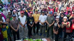 Tumpah Ruah! Ribuan Warga Padati Polsek Seputih Banyak di Jalan Sehat Hari Bhayangkara ke-80 
