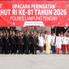 Kapolres Lampung Tengah Pimpin Upacara HUT ke-81 Kemerdekaan RI, Kobarkan Semangat Pengabdian