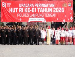 Kapolres Lampung Tengah Pimpin Upacara HUT ke-81 Kemerdekaan RI, Kobarkan Semangat Pengabdian