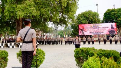 Kapolres Lampung Tengah Pimpin Upacara Hari Juang Polri, Teguhkan Semangat Pengabdian