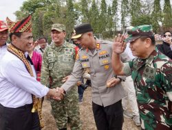 Pastikan Aman Kondusif, Kapolres Lampung Tengah Pimpin Langsung Pengamanan Kunker Menteri Pertanian RI