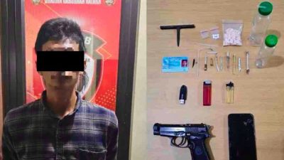 Dini Hari, Tekab 308 Polsek Terbanggi Besar Ringkus Dua Pelaku Narkoba, Senpira Turut Diamankan